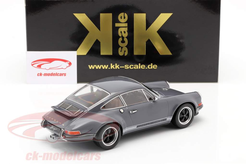 Singer Coupe Porsche 911 Модификация темно-серый 1:18 KK-Scale
