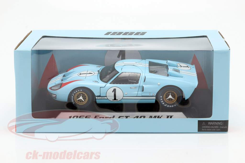 Ford GT40 MK II #1 2nd 24h LeMans 1966 Miles, Hulme 1:18 ShelbyCollectibles