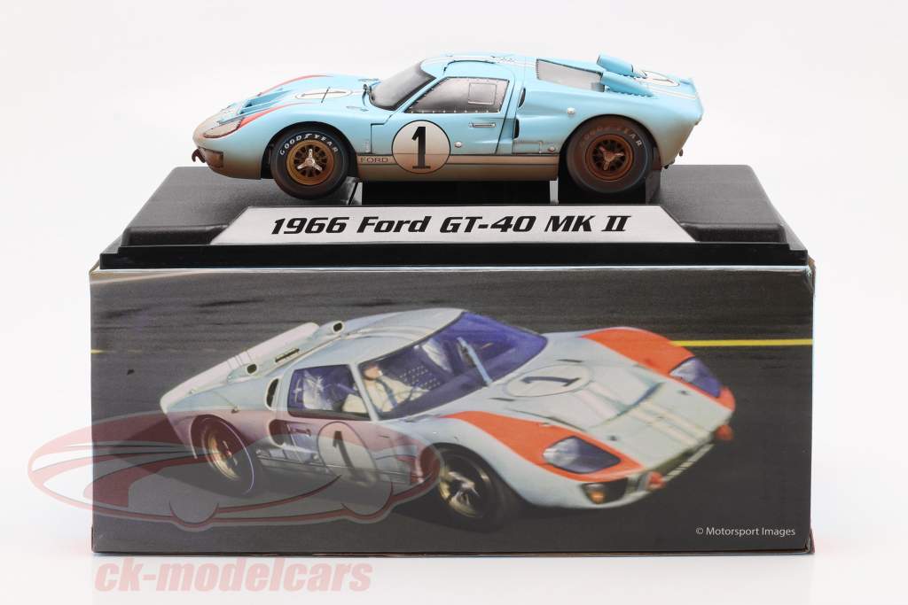 Ford GT40 MK II Dirty Version #1 второй 24h LeMans 1966 Miles, Hulme 1:18 ShelbyCollectibles