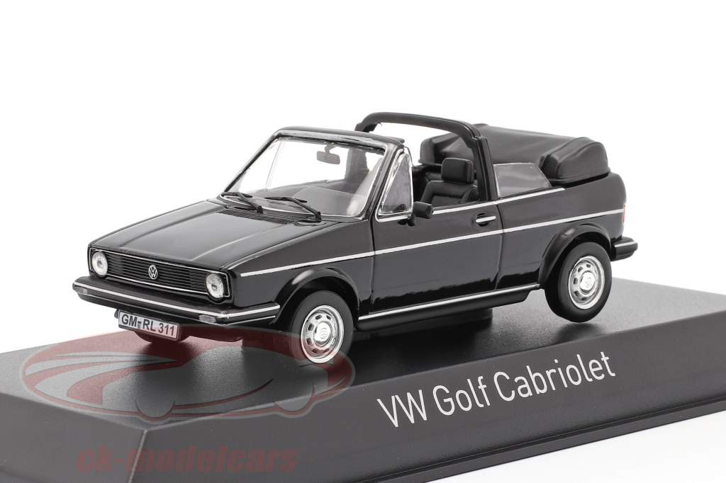 Volkswagen VW Golf Cabriolet Bouwjaar 1981 zwart 1:43 Norev