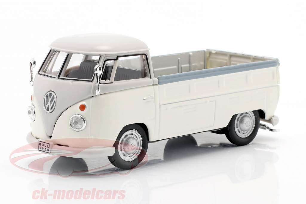 Volkswagen VW T1 Pick Up år 1960 hvid / grå 1:43 Cararama