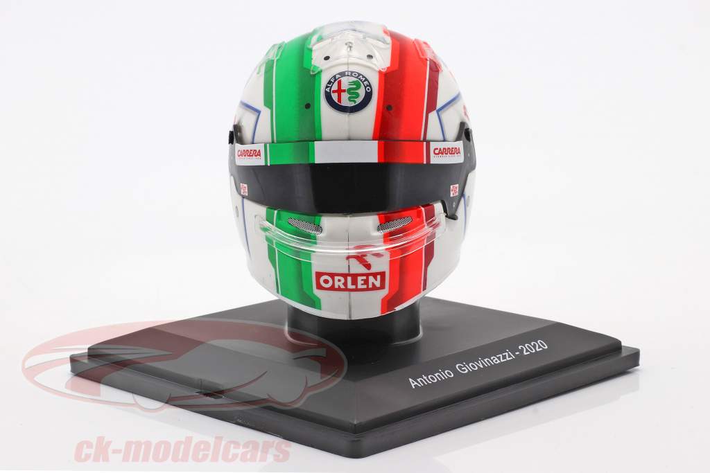 Antonio Giovinazzi #99 Alfa Romeo Racing Orlen formule 1 2020 casque 1:5 Spark