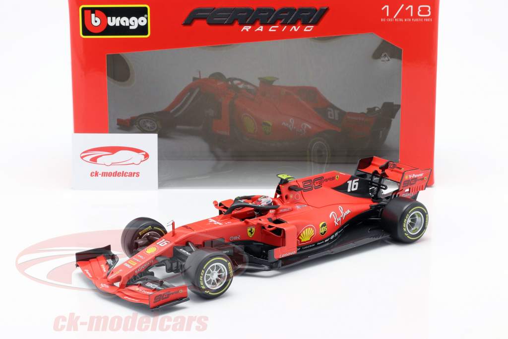 New 2019 F1 Ferrari SF90 #16 Charles Leclerc 1:18 Scale Diecast Model Racing Car 