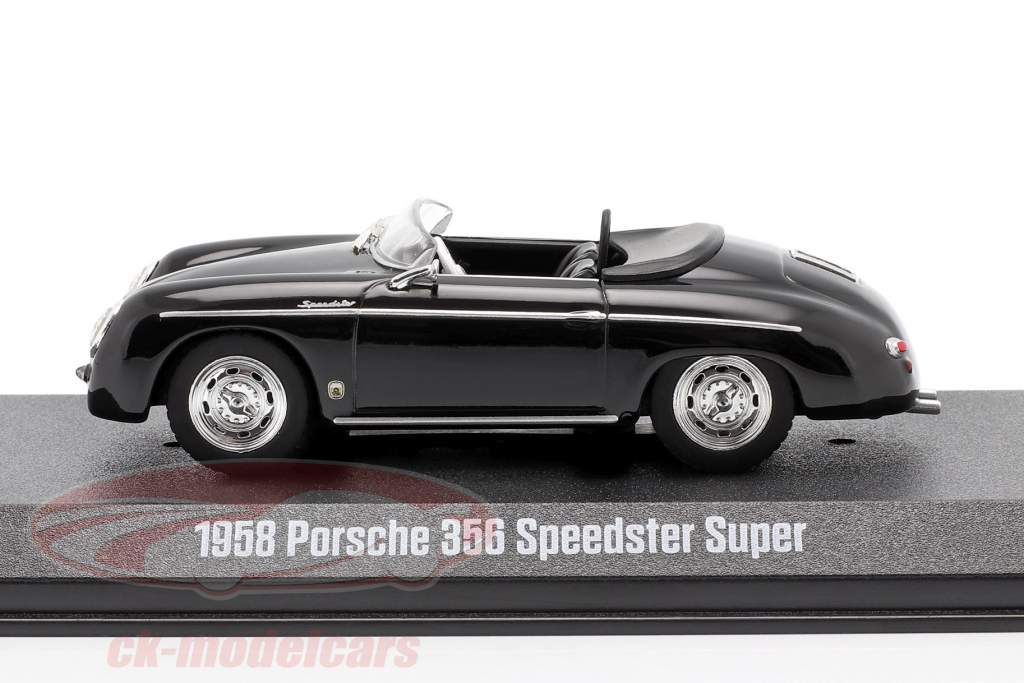 PORSCHE 356 SPEEDSTER Super 1958 Noir Voiture Miniature 1:43 Greenlight Collectibles 