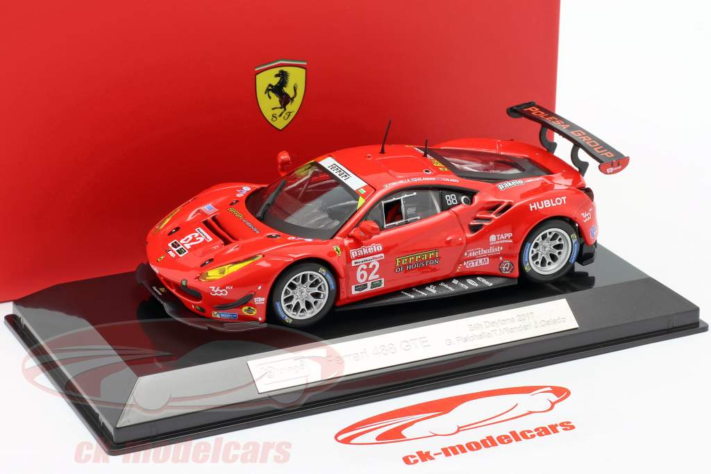 Bburago 1:43 Ferrari 488 GTE #62 7日 24h Daytona 2017 Fisichella 