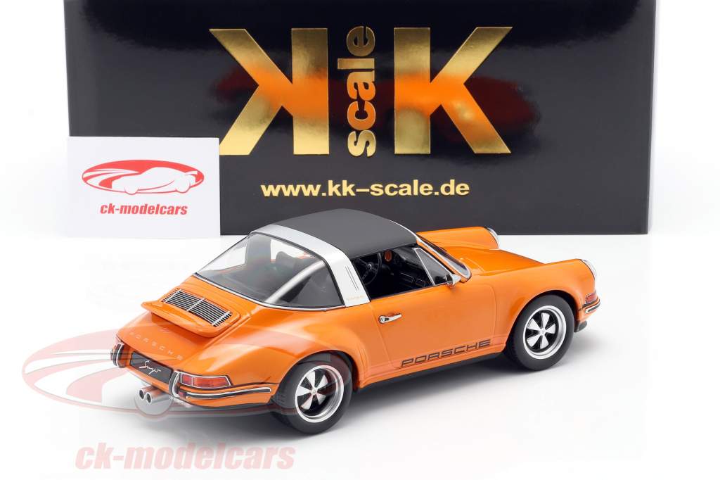 Porsche 911 Targa Singer Design laranja 1:18 KK-Scale