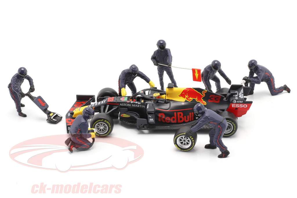 Formula 1 Pit crew characters set #1 Team Blue 1:43 American Diorama