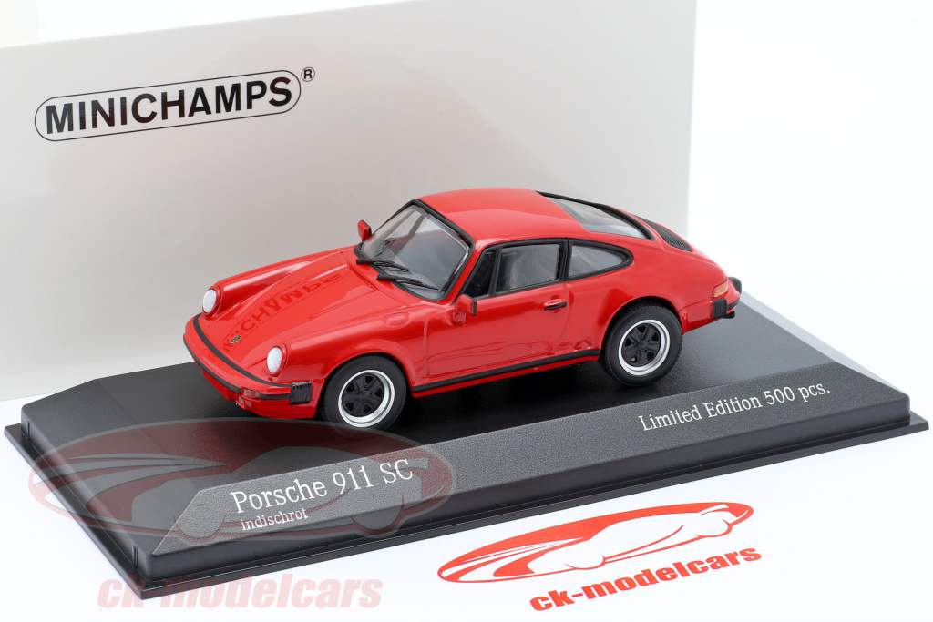 Porsche 911 SC Coupe Bouwjaar 1979 rood 1:43 Minichamps