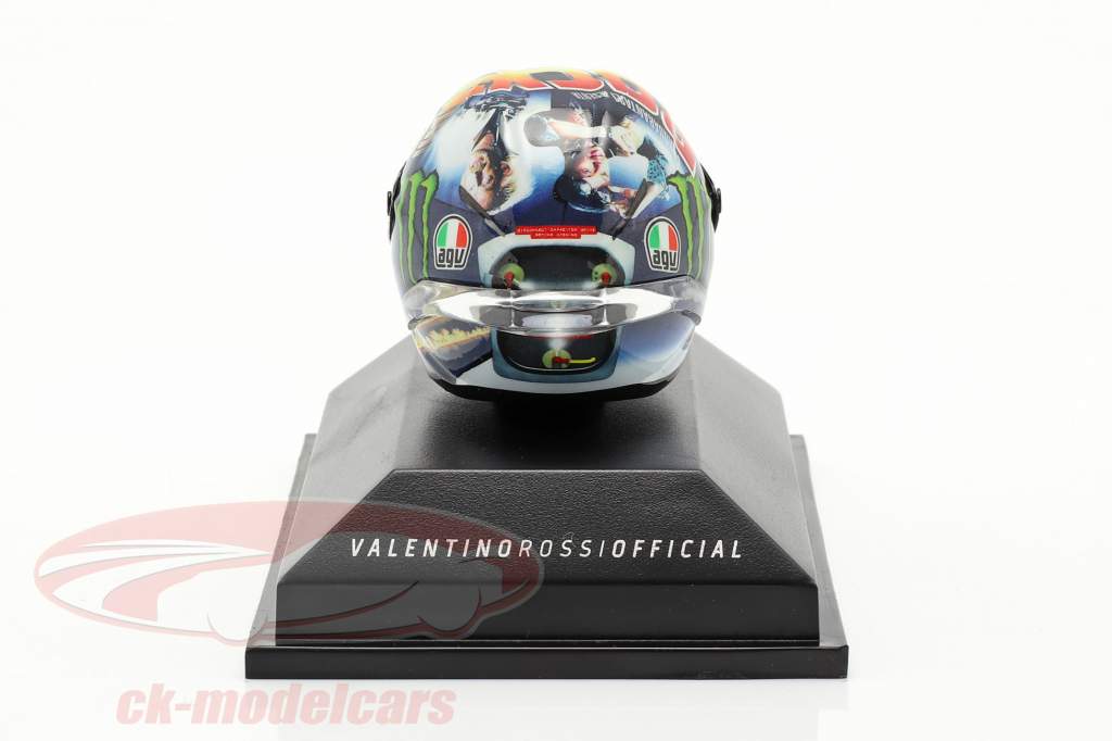 Valentino Rossi MotoGP Misano 2018 AGV casco 1:8 Minichamps