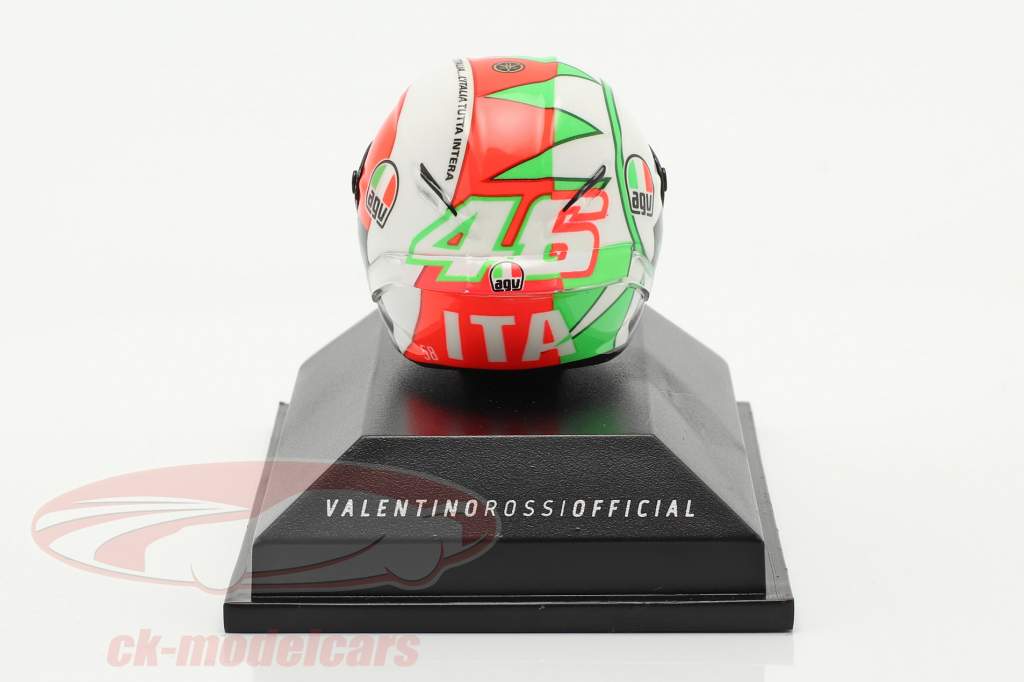 Valentino Rossi 3ª MotoGP Mugello 2018 AGV capacete 1:8 Minichamps