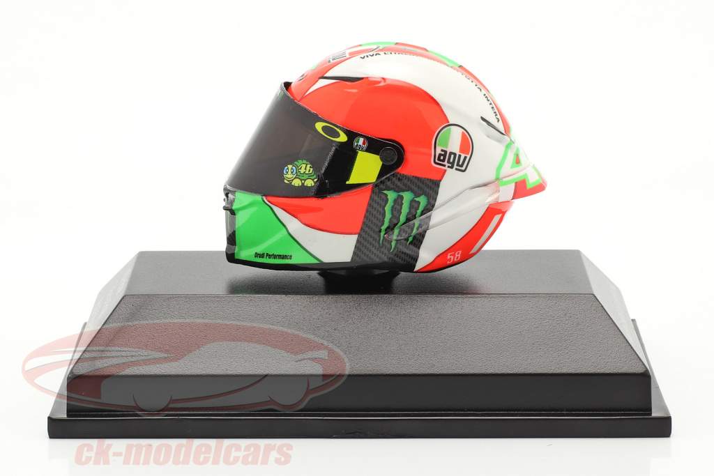 Minichamps 1:8 Valentino Rossi 3 ° MotoGP Mugello 2018 AGV casco 399180086  modello auto 399180086 4012138162426