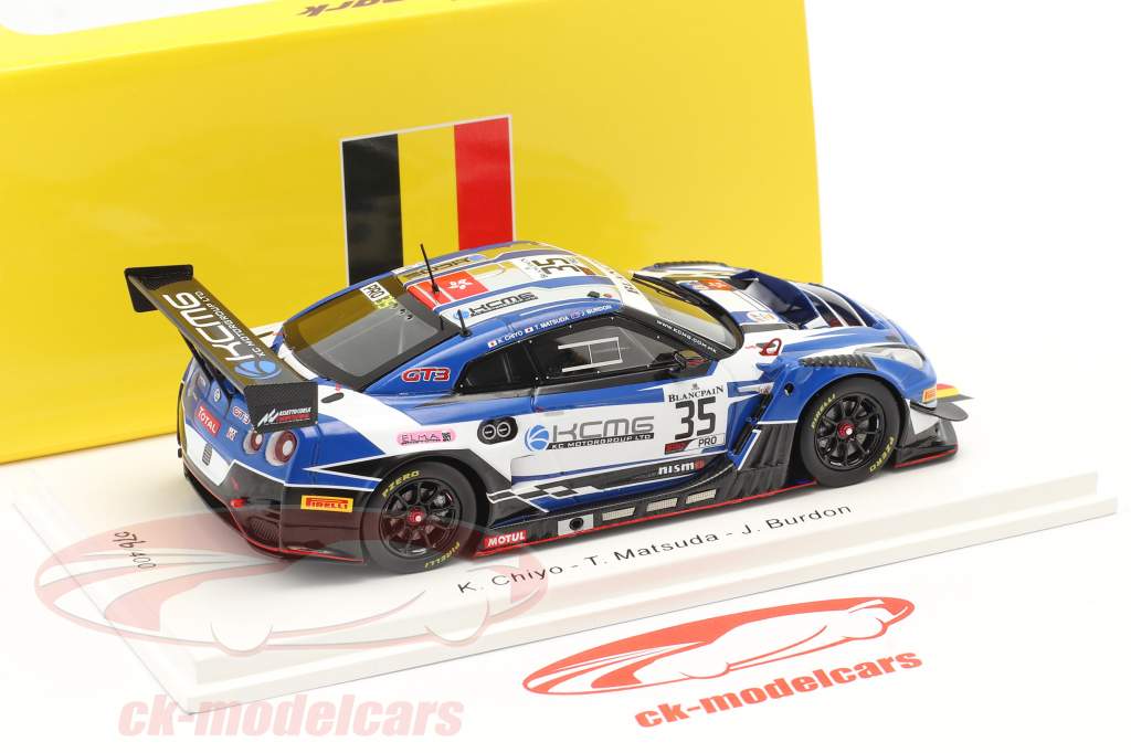 Spark 1:43 Nissan GT-R Nismo GT3 #35 KCMG 24h Spa 2019 SB270 model  