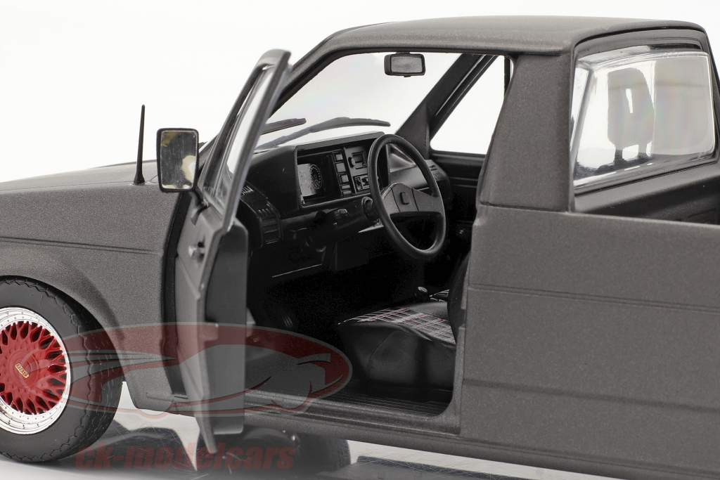 Volkswagen VW Caddy MK1 Custom II Ano de construção 1982 esteira cinza escuro 1:18 Solido