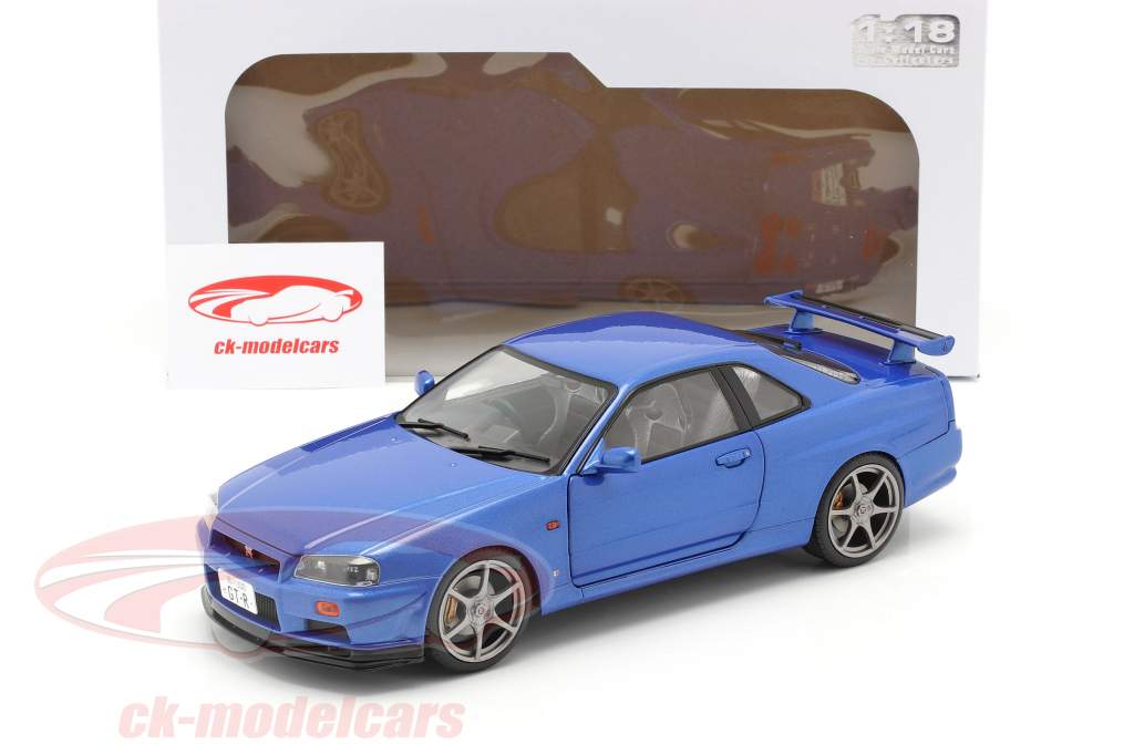 Solido 1 18 Nissan Skyline Gt R R34 Bouwjaar 1999 Bayside Blauw S Model Auto S