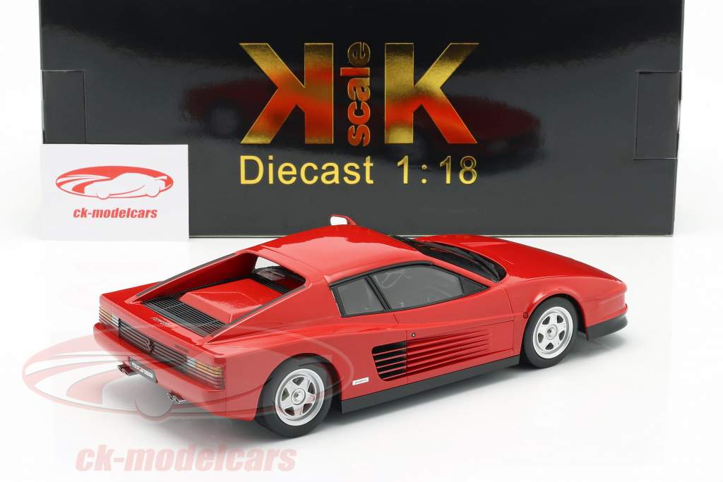 Ferrari Testarossa Monospecchio Bouwjaar 1984 rood 1:18 KK-Scale