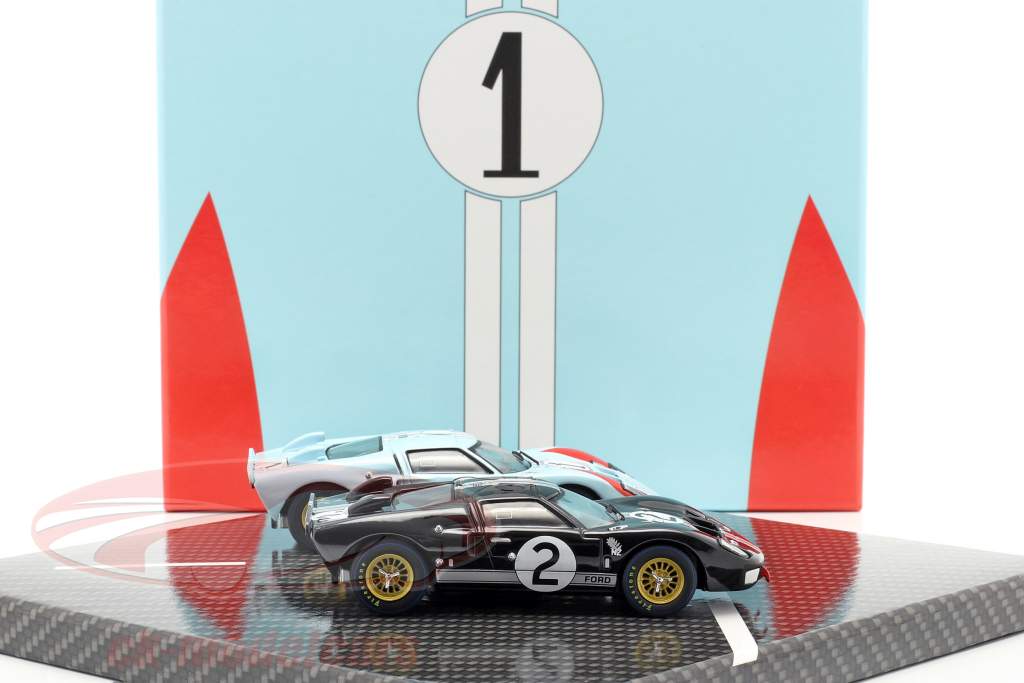 2-Car Set Ford GT40 MK II #2 #1 Winner and 2nd 24h LeMans 1966 1:43 CMR
