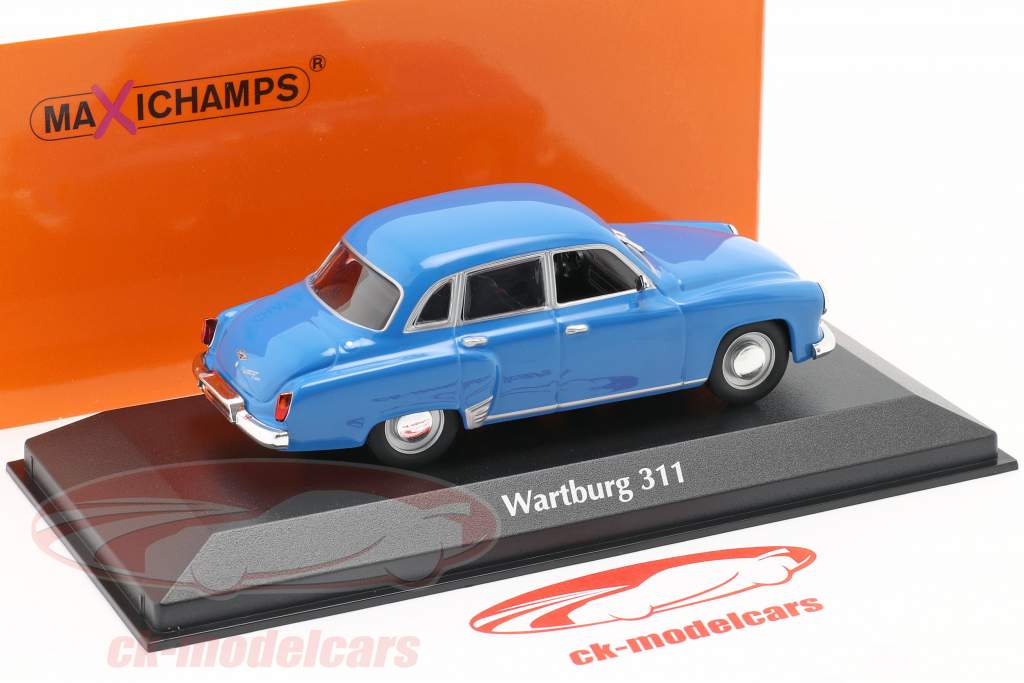 Wartburg 311 jaar 1959 blauw 1:43 MInichamps