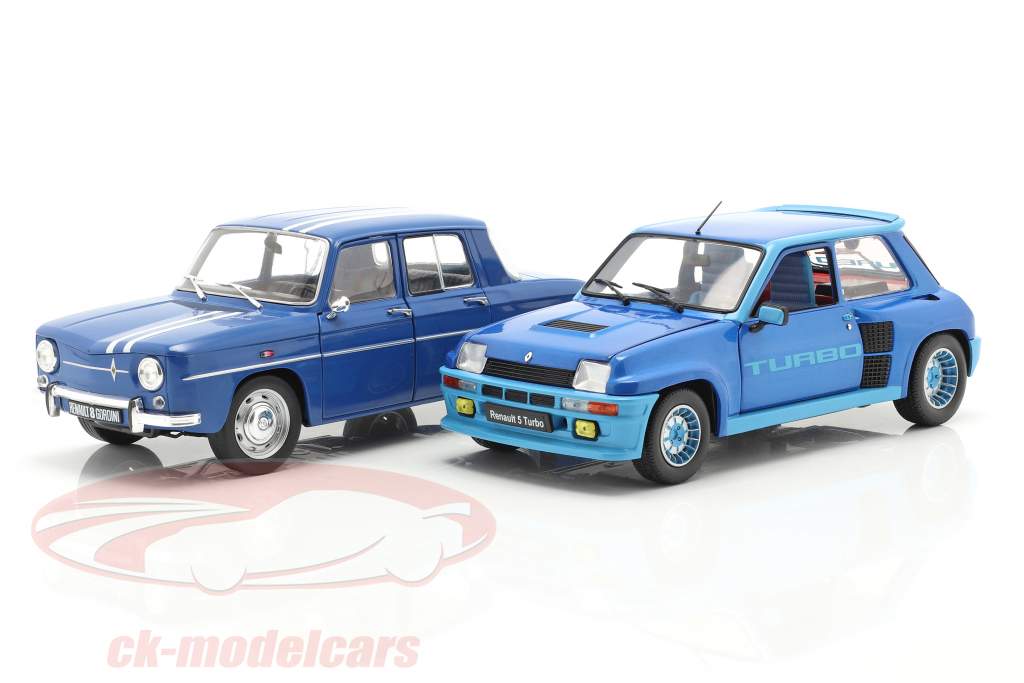 2-Car Set Renault R5 Turbo & Renault R8 Gordini azul 1:18 Solido