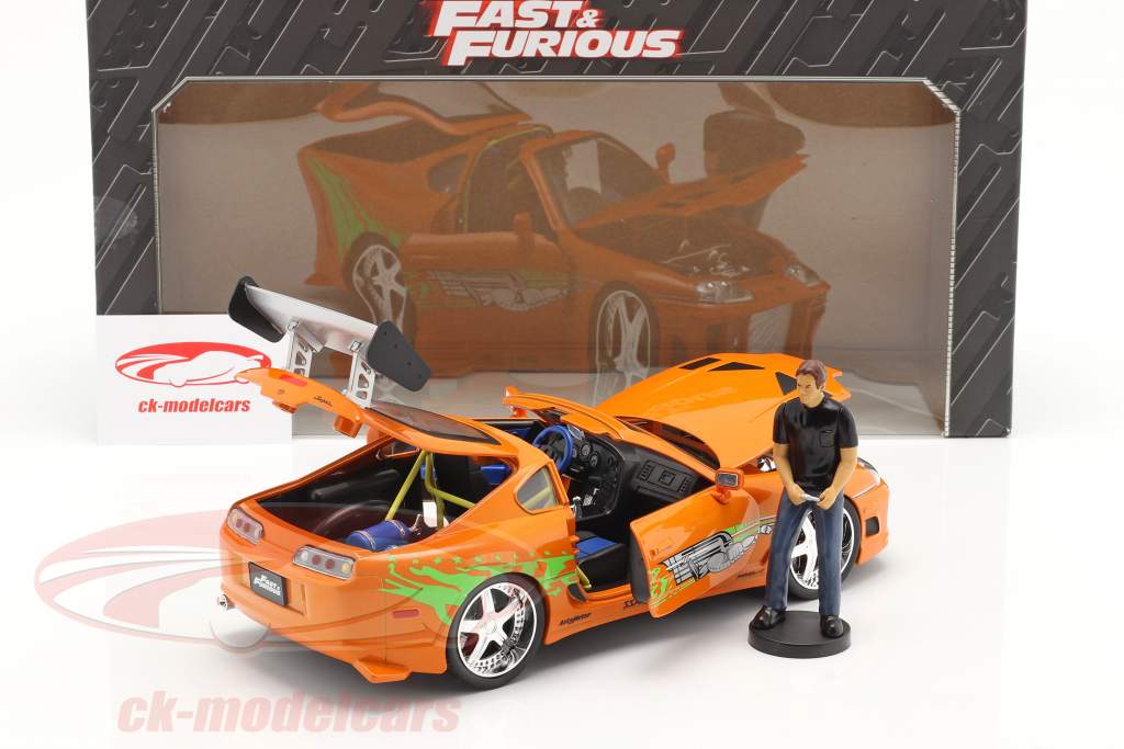 Brian's Toyota Supra 1995 Filme Fast & Furious (2001) Com figura 1:18 Jada Toys