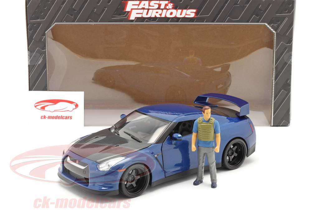 Brian's Nissan GT-R (R35) 2009 Fast & Furious 7 (2015) Com figura 1:18 Jada Toys