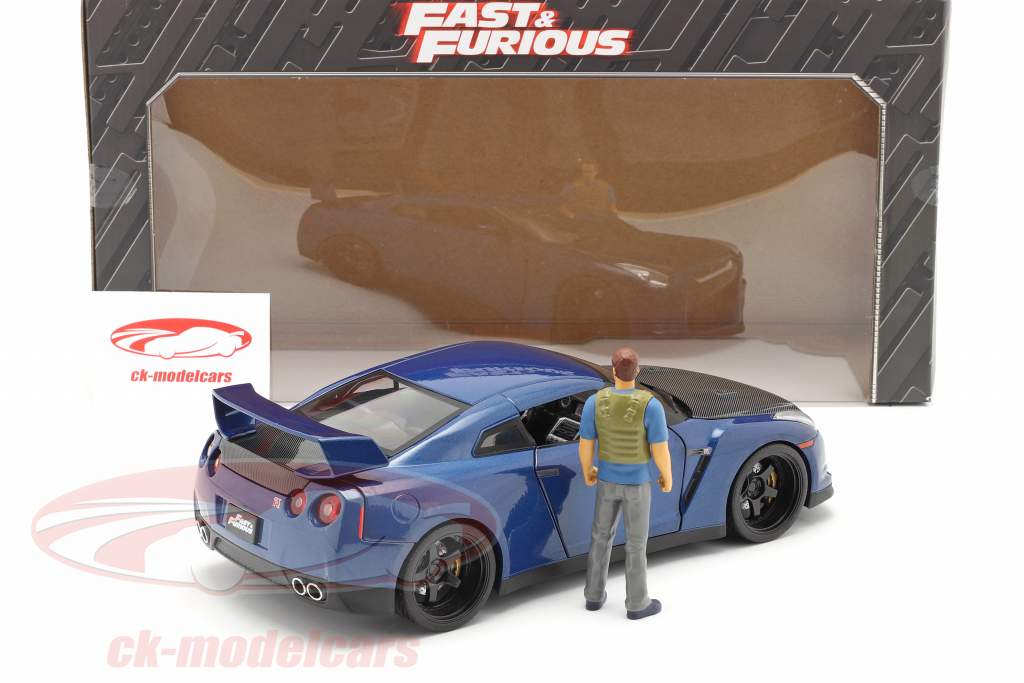 Brian's Nissan GT-R (R35) 2009 Fast & Furious 7 (2015) Met figuur 1:18 Jada Toys
