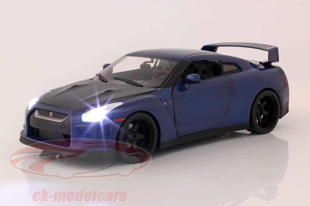Brian's Nissan GT-R (R35) 2009 Fast & Furious 7 (2015) mit Figur 1:18 Jada Toys