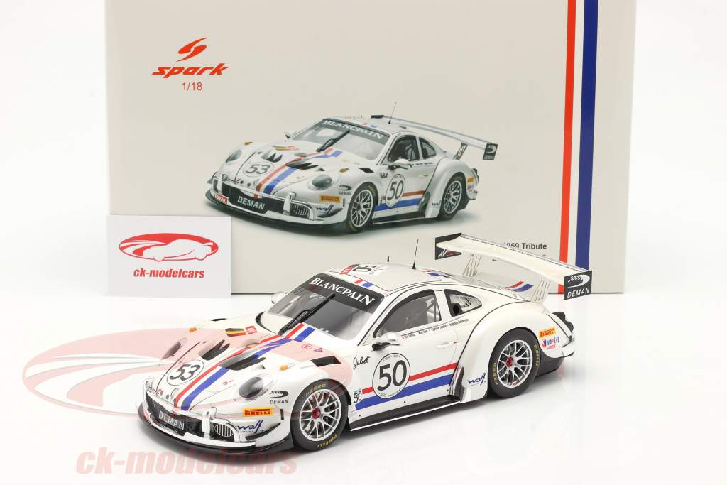 Porsche 911 GT3 Cup MR #50 24h Spa 2019 1969 hyldest 1:18 Spark