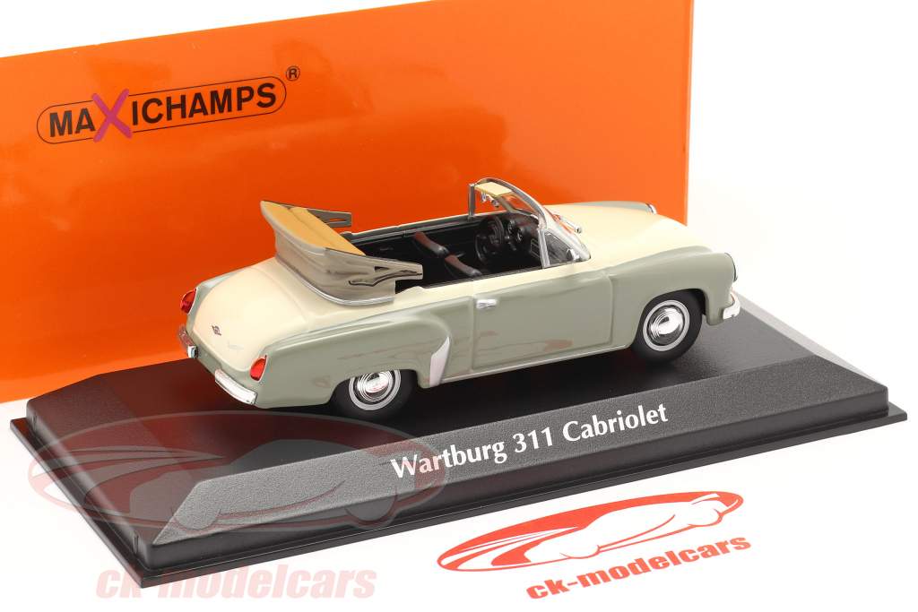 Wartburg 311 Cabriolet an 1958 gris / blanc 1:43 Minichamps