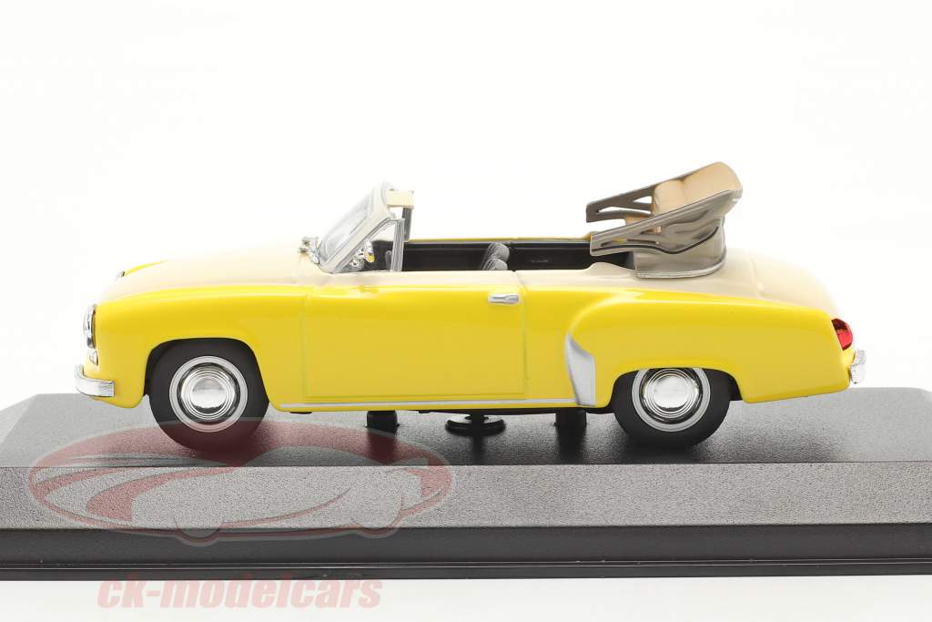 Wartburg 311 Cabriolet Baujahr 1958 gelb / weiß 1:43 Minichamps