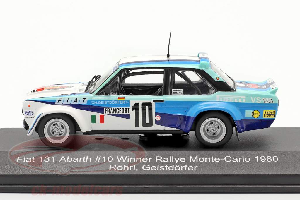 Fiat 131 Abarth #10 ganador Rallye Monte Carlo 1980 Röhrl, Geistdörfer 1:43 CMR