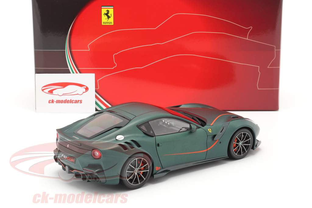 Ferrari F12 TDF Byggeår 2015 opaco grøn 1:18 BBR