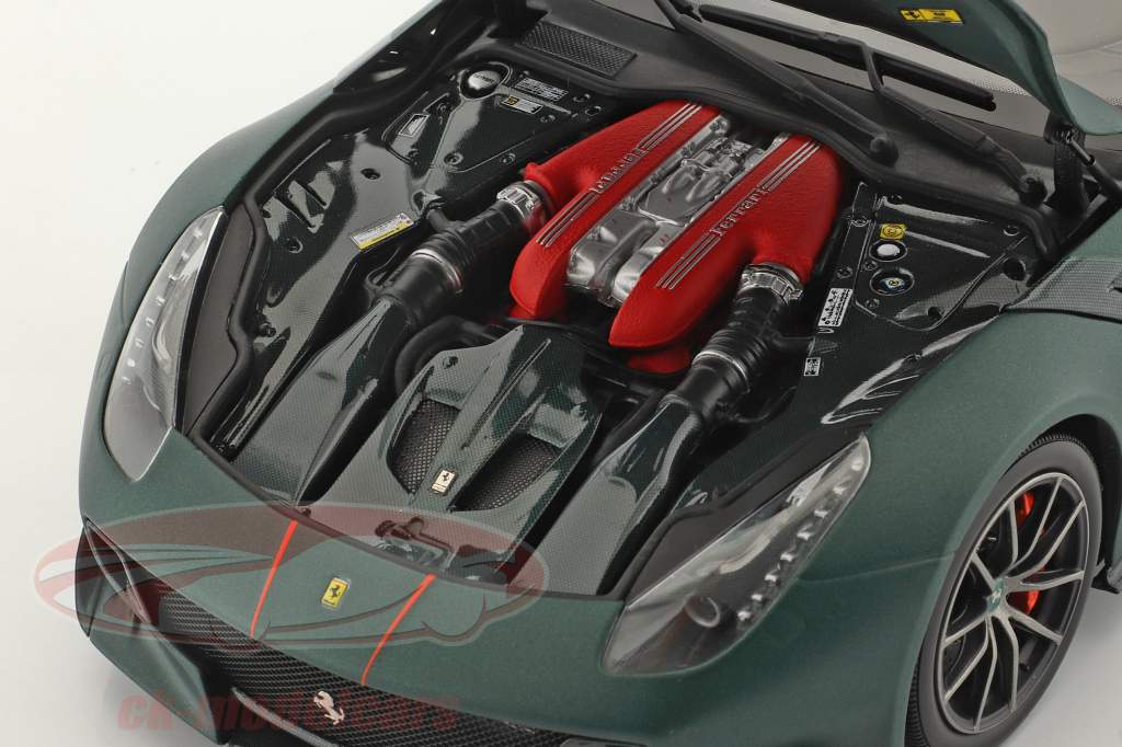 Ferrari F12 TDF Année de construction 2015 opaco vert 1:18 BBR