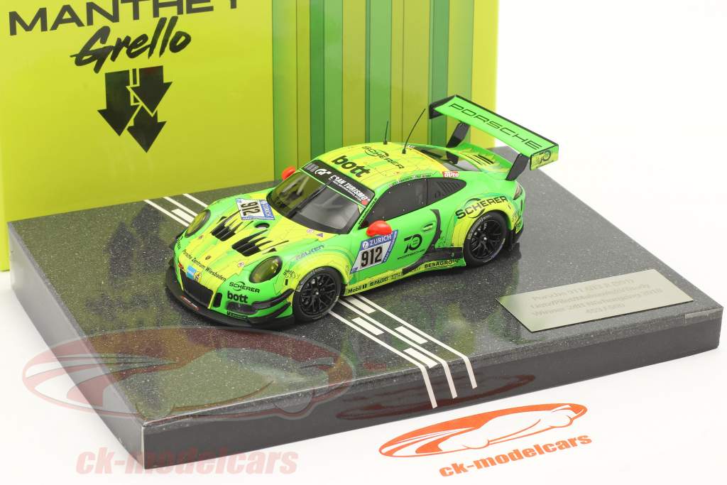 Porsche 911 (991) GT3 R #912 Gagnant 24h Nürburgring 2018 Manthey Grello 1:43 Minichamps