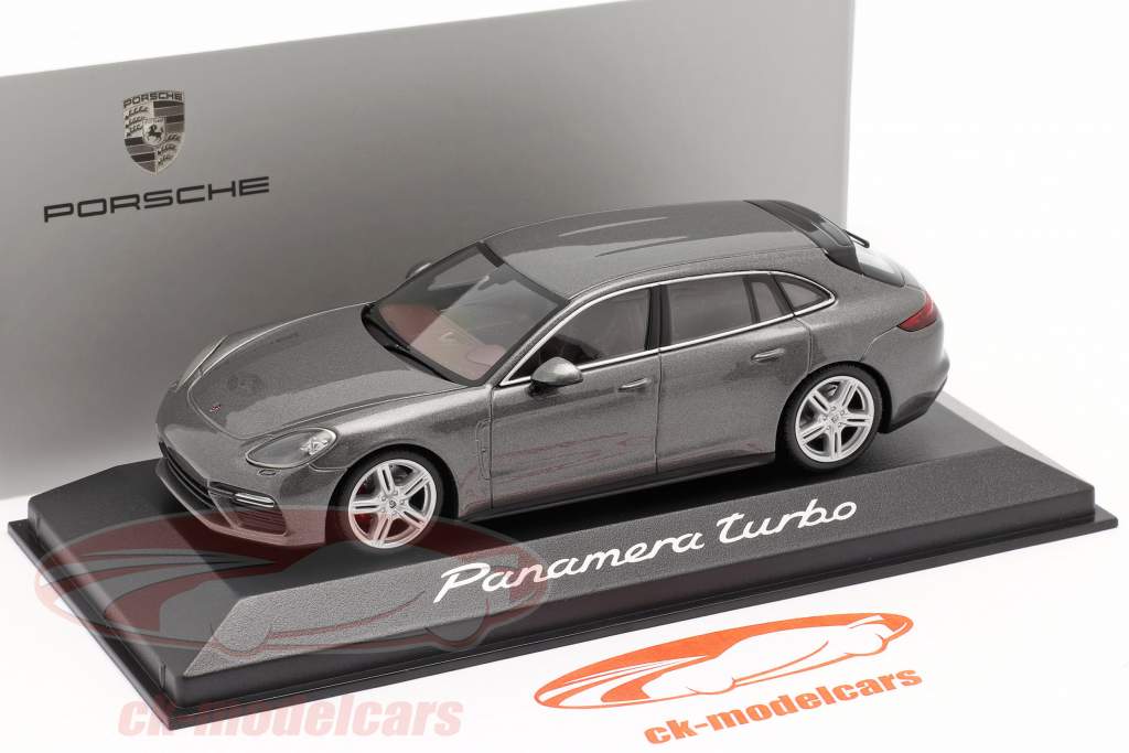 Porsche Panamera Turbo cinza metálico 1:43 Minichamps