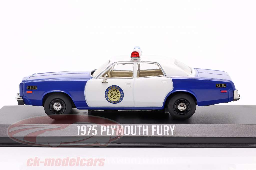 Plymouth Fury Osage County Sheriff 1975 白い / 青い 1:43 Greenlight