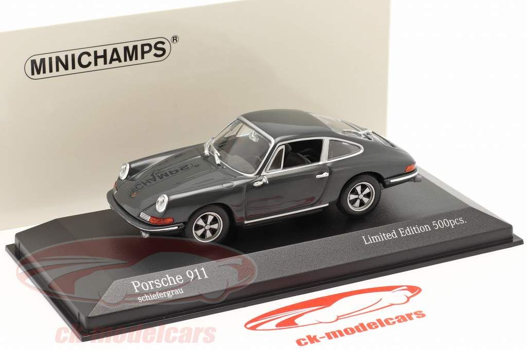 Porsche 911 Byggeår 1964 skifer Grå 1:43 Minichamps