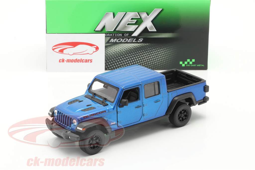 Jeep Gladiator Rubicon Pick-Up Anno di costruzione 2020 blu metallico 1:24 Welly