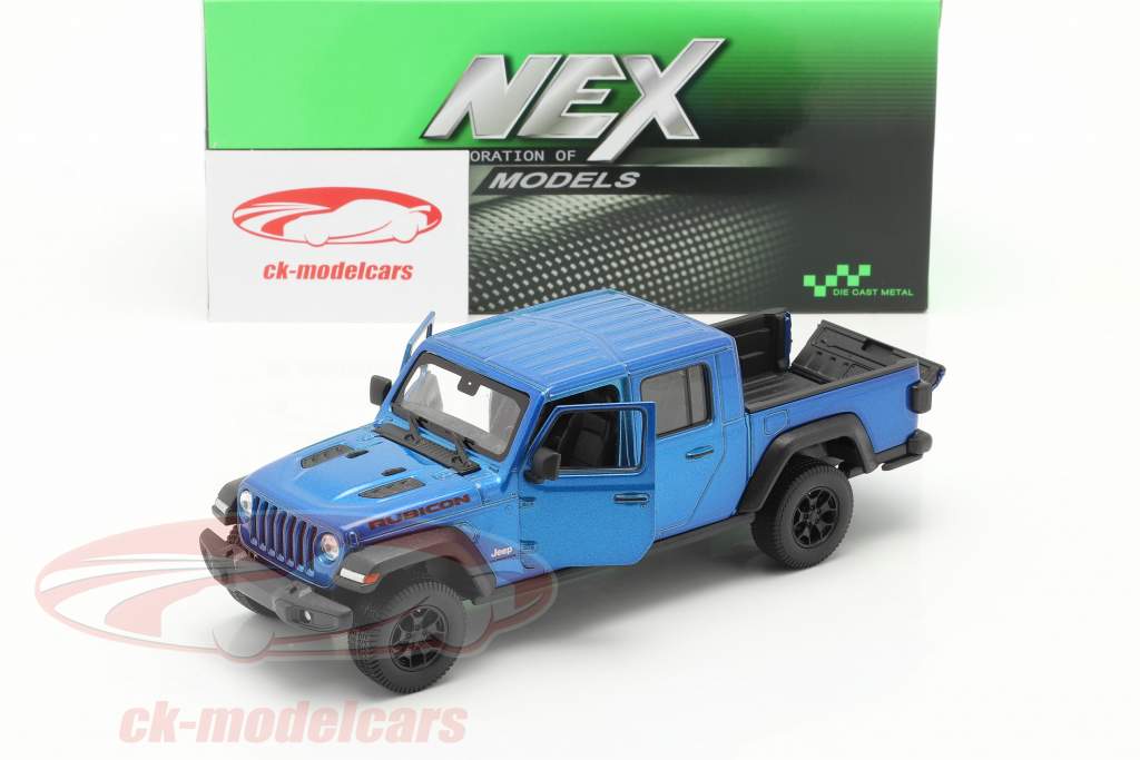 Jeep Gladiator Rubicon Pick-Up Año de construcción 2020 azul metálico 1:24 Welly