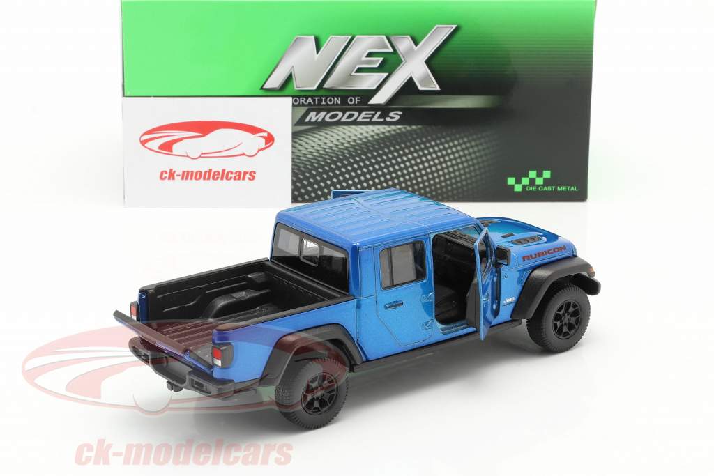 Jeep Gladiator Rubicon Pick-Up Baujahr 2020 blau metallic 1:24 Welly