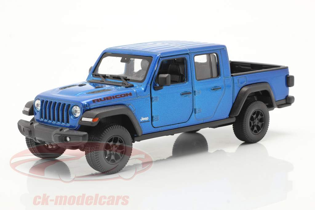 Jeep Gladiator Rubicon Pick-Up Ano de construção 2020 azul metálico 1:24 Welly
