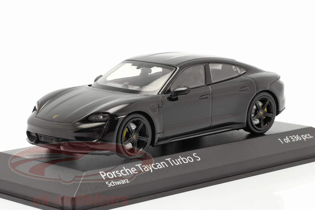 Porsche Taycan Turbo S year 2020 black 1:43 Minichamps