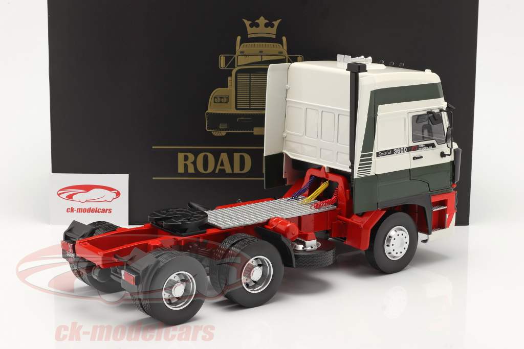 DAF 3600 SpaceCab Camion Anno di costruzione 1986 verde scuro / bianca / rosso 1:18 Road Kings