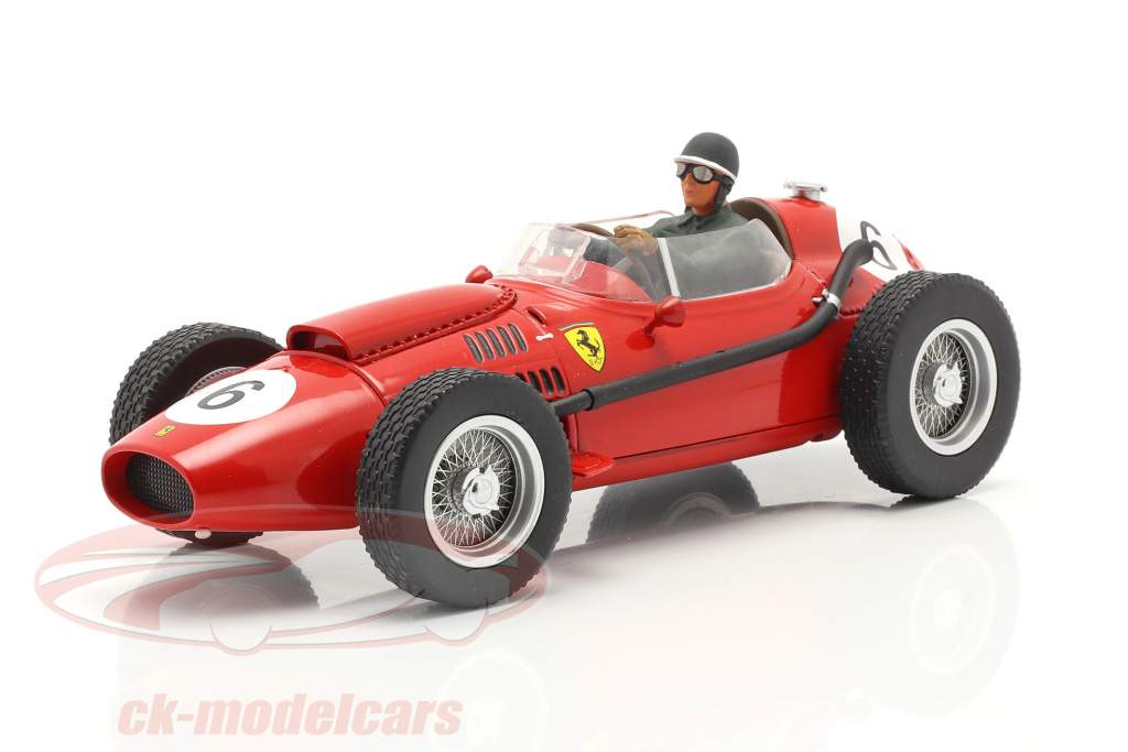 Set: Ferrari Dino 246 #6 Campeón mundial F1 1958 Con conductor figura 1:18 CMR