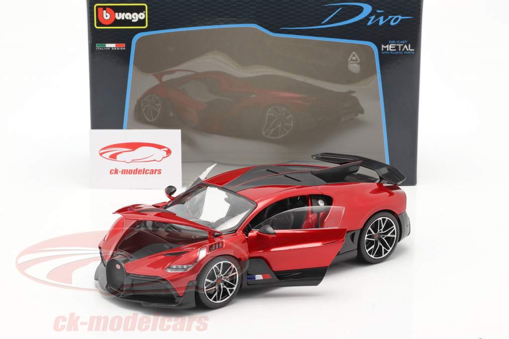 Bugatti Divo Год постройки 2018 красный / черный 1:18 Bburago