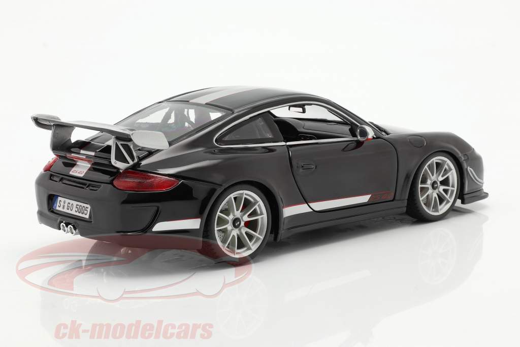 Porsche 911 (997) GT3 RS 4.0 Année 2011 noir / argent 1:18 Bburago