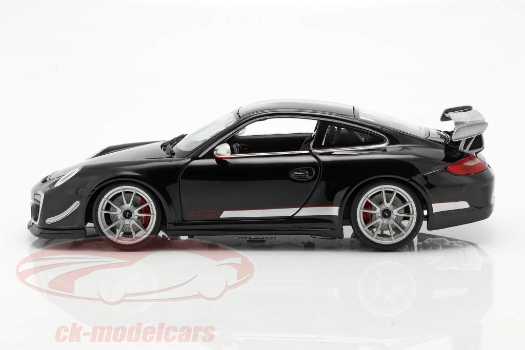 Porsche 911 (997) GT3 RS 4.0 Год 2011 черный / серебро 1:18 Bburago