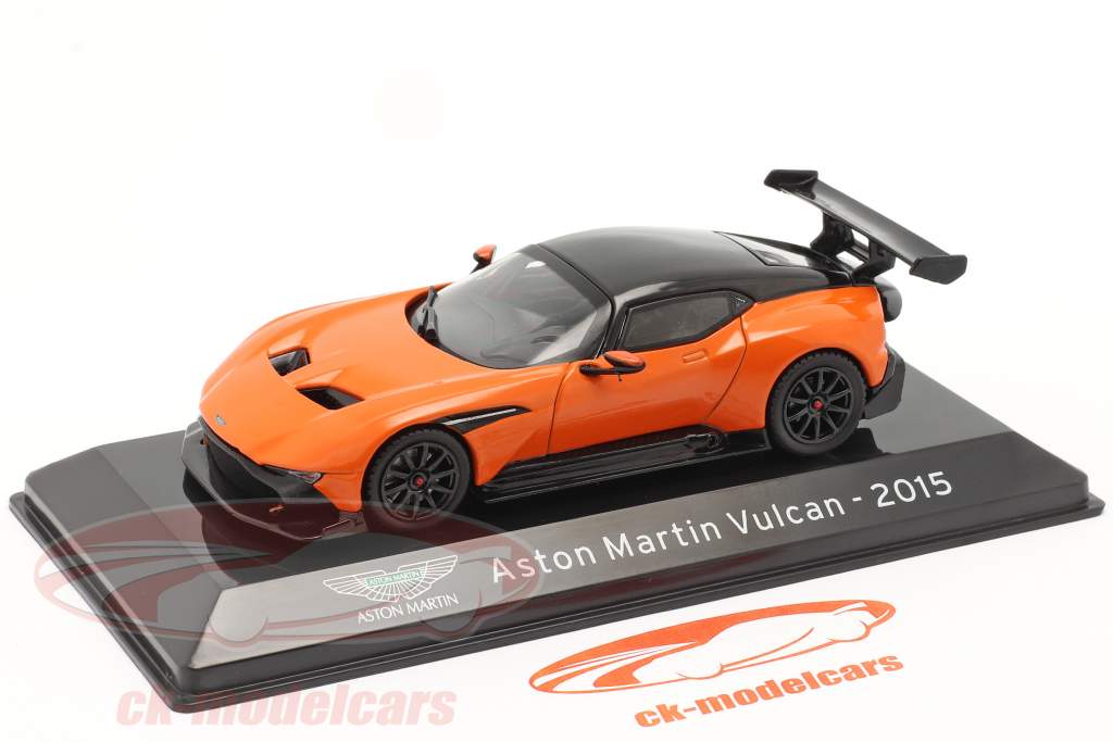 Aston Martin Vulcan ano 2015 laranja / preto 1:43 Altaya