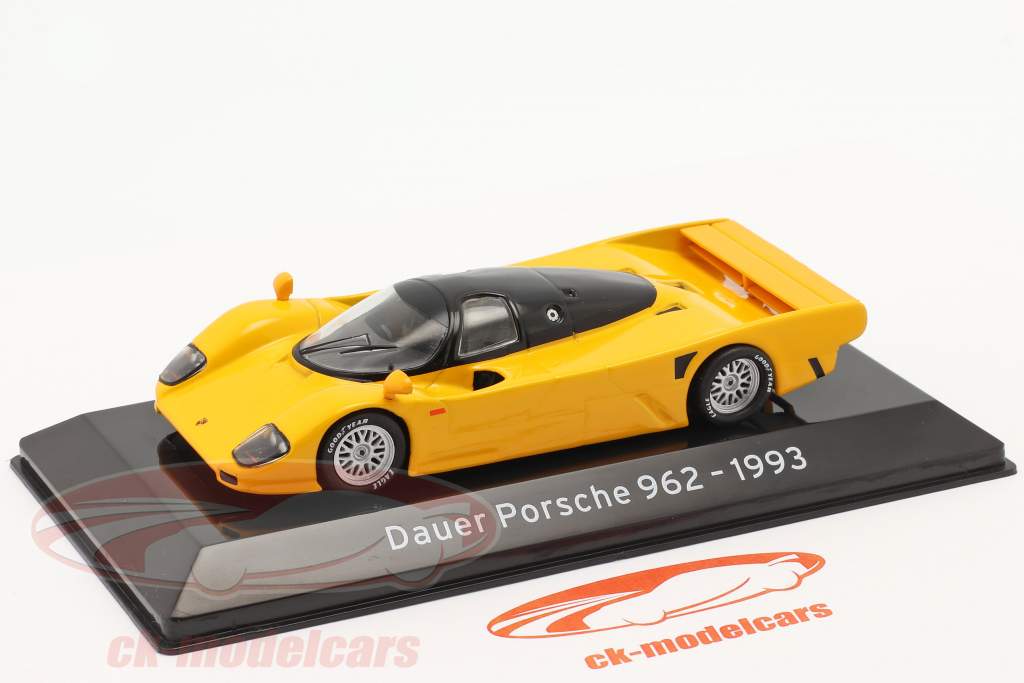 Dauer Porsche 962 Byggeår 1993 gul-orange 1:43 Altaya
