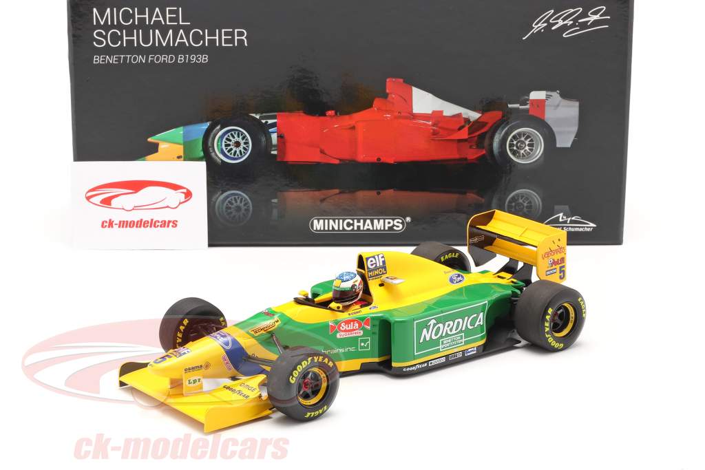 M. Schumacher Benetton B193B #5 vinder Portugal GP formel 1 1993 1:18 Minichamps