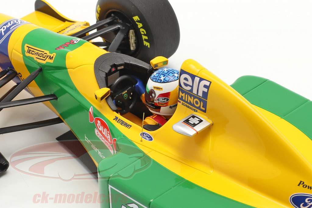 M. Schumacher Benetton B193B #5 vencedora Portugal GP Fórmula 1 1993 1:18 Minichamps